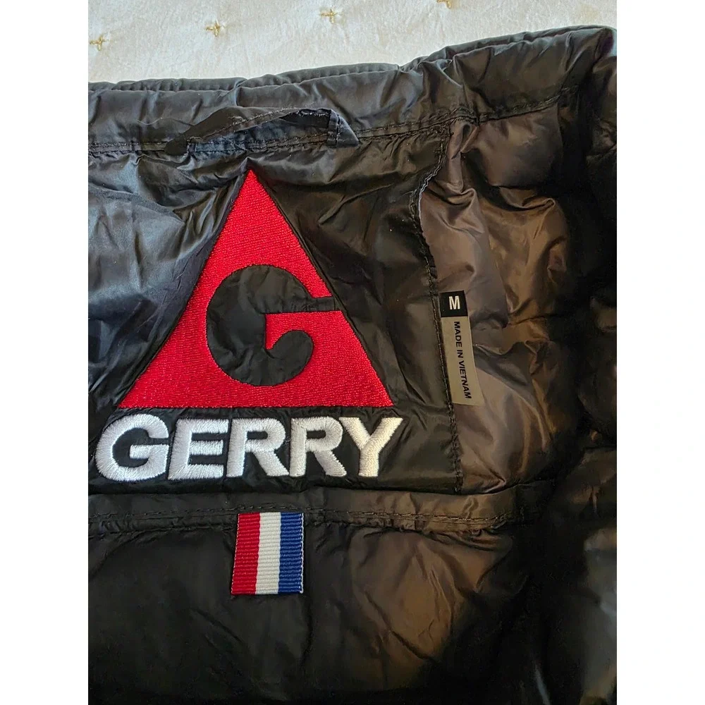 Gerry Mens Black Down Puffer Jacket Full Zip Quilted Padded Coat Medium 1311092
